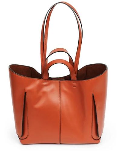 Orciani Leder shopper tasche couture - Rot