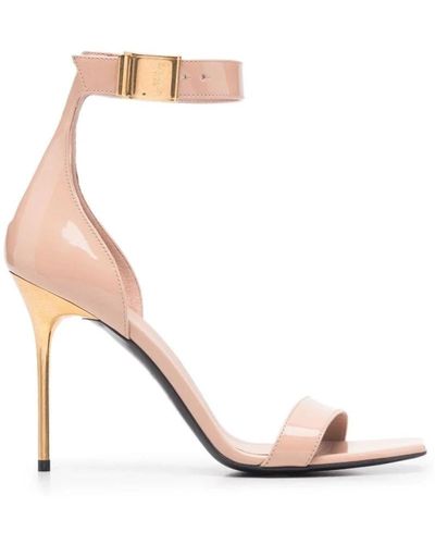 Balmain High Heel Sandals - Natural