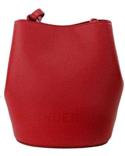 Burberry Stilvolle bucket crossbody tasche mit magnetischem verschluss - Rot