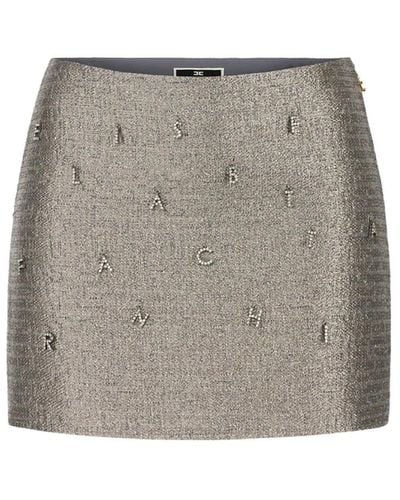 Elisabetta Franchi Short Skirts - Gray