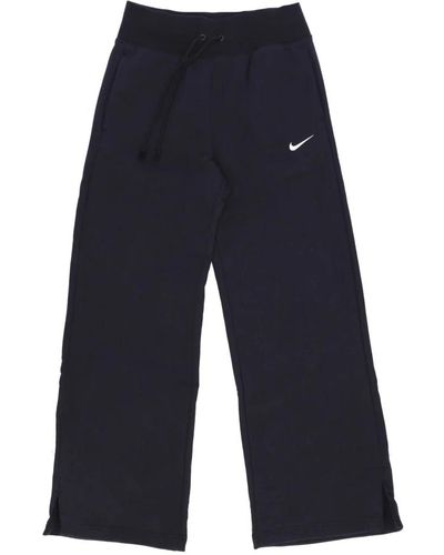Nike Schwarz/segel fleece wide-leg pant - Blau