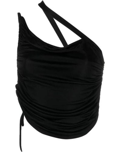 ANDREA ADAMO Sleeveless tops - Negro