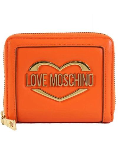 Love Moschino Portafoglio da donna con chiusura a zip - Arancione