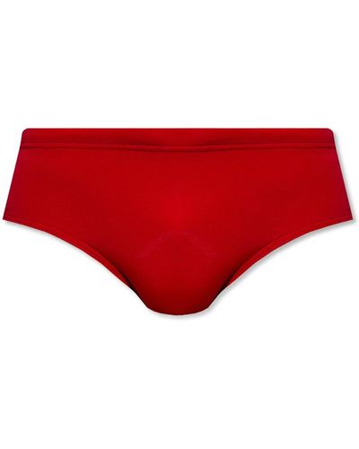 DSquared² Swim briefs with logo - Rouge
