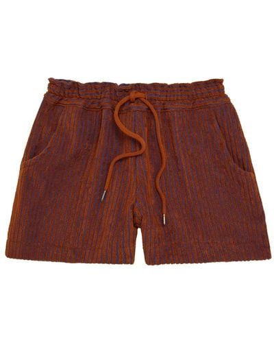 Oas Shorts terry a righe - Rosso