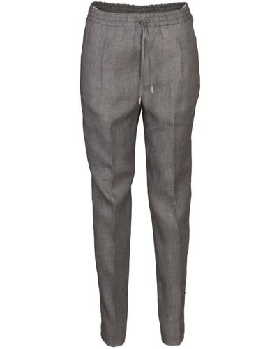 BRIGLIA Slim-Fit Trousers - Grey