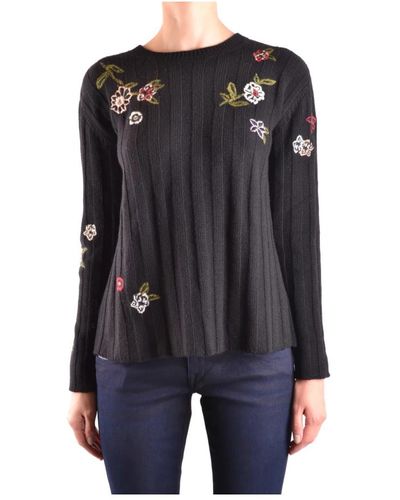 RED Valentino Maglione oversize boho floreale - Nero