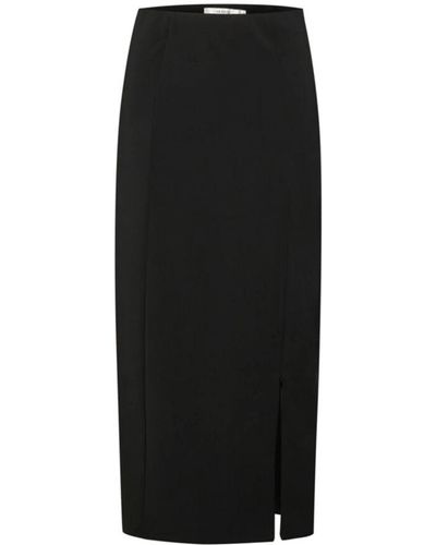 Gestuz Falda larga con abertura alta - joellegz hw long skirt noos nederdele 10906723 - Negro