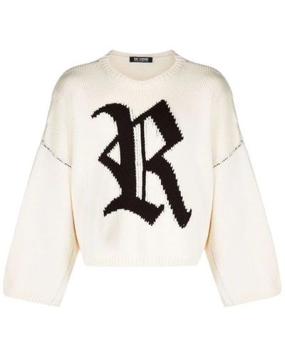 Raf Simons Knitwear > round-neck knitwear - Blanc