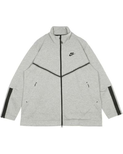 Nike Leichter hoher kragen sweater tech fleece lang - Grau