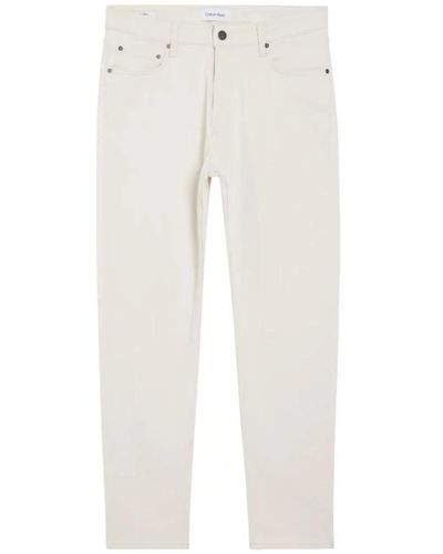 Calvin Klein Tapered ecru jeans uomo - Bianco