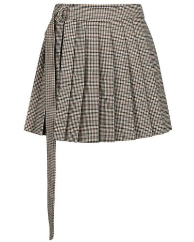 Ami Paris Minifalda plisada - Gris