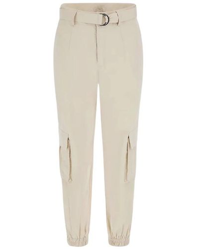 Guess Straight Trousers - Natural