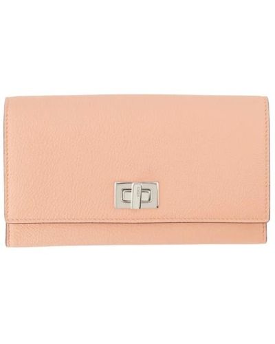 Fendi Kornleder kontinentale brieftasche - Pink