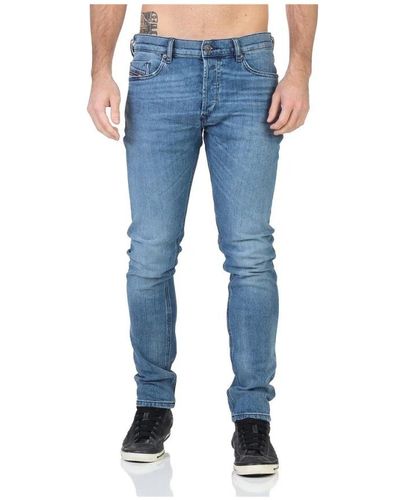 DIESEL Blaue gewaschene slim fit denim jeans