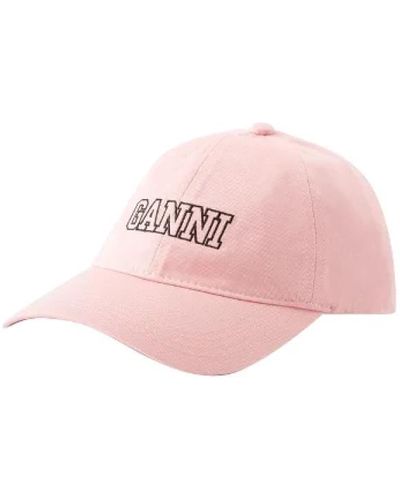 Ganni Baumwolle hats - Pink