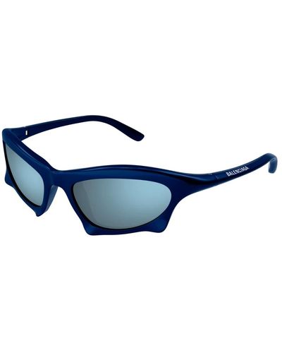 Balenciaga Blaue sonnenbrille mit originalzubehör
