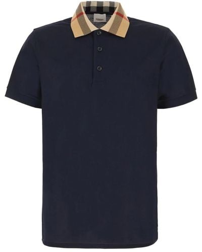 Burberry Klassisches polo-shirt für männer - Blau