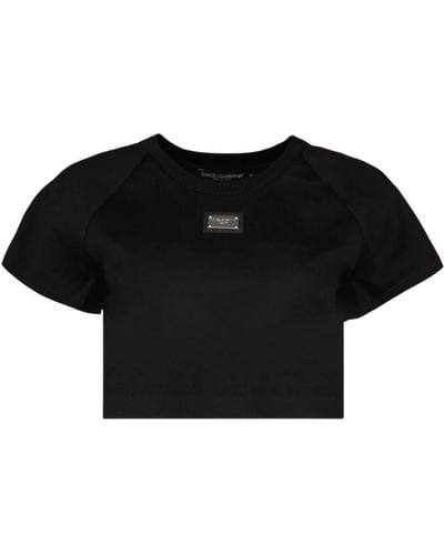 Dolce & Gabbana Metall logo plaque t-shirt - Schwarz