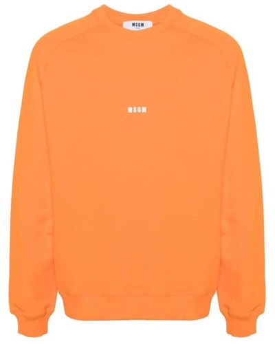 MSGM Baumwoll-logo-pullover - Orange