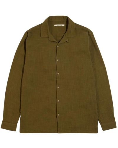 Kestin Seaweed olive camicia con colletto aperto - Verde