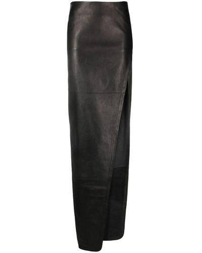 Ann Demeulemeester Skirts > leather skirts - Noir