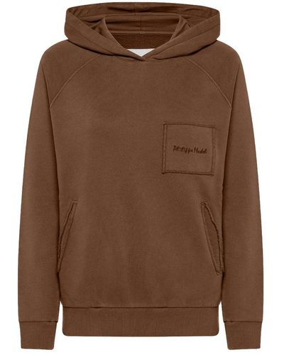 Philippe Model Walnuss hoodie mit französischem stil - Braun