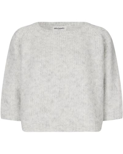 Lolly's Laundry Round-Neck Knitwear - Grey