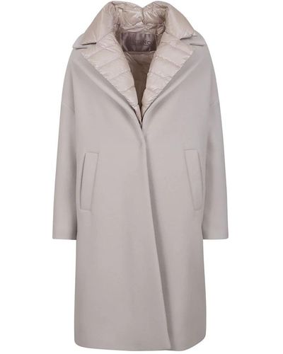 Herno Single-Breasted Coats - Gray