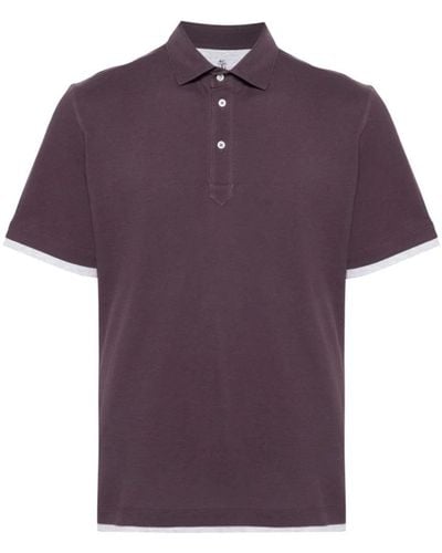 Brunello Cucinelli Polo Shirts - Purple