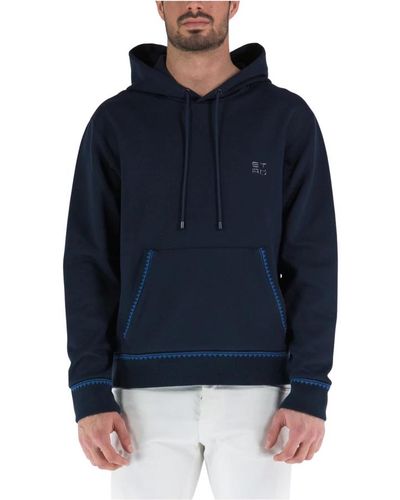 Etro Felpa hoodie logo - Blu