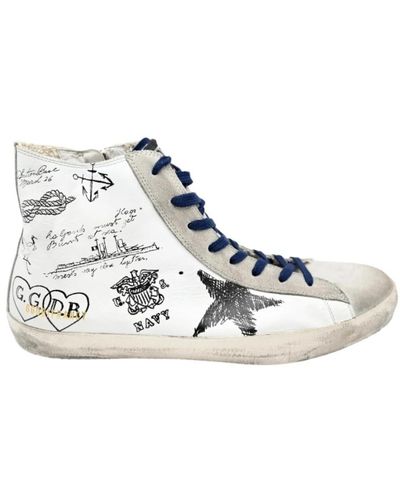 Golden Goose Francy sneakers - weiß grau geschrieben - Blau