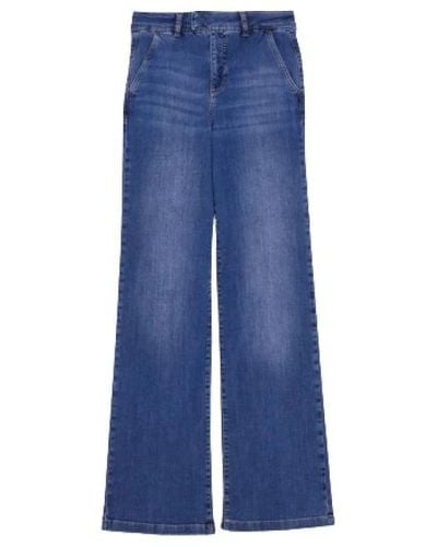 Liu Jo Ausgestellte denim-jeans mit mittlerer taille - Blau