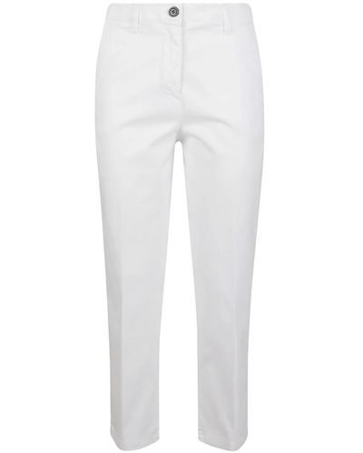 True Royal Pantalones de algodón blancos