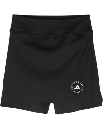adidas By Stella McCartney Shorts negros con diseño de capas y detalle del logotipo