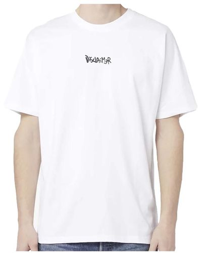 DISCLAIMER Jersey t-shirt mit brand logo print - Weiß