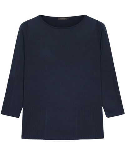 Elena Miro Knitwear > round-neck knitwear - Bleu