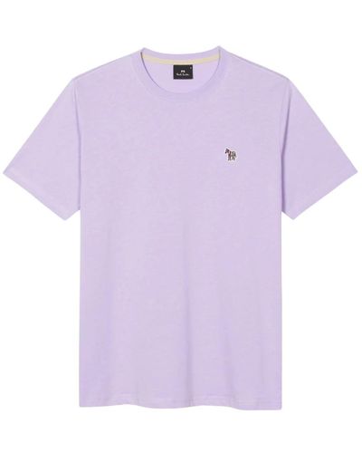 PS by Paul Smith Bio-baumwolle lila rundhals t-shirt