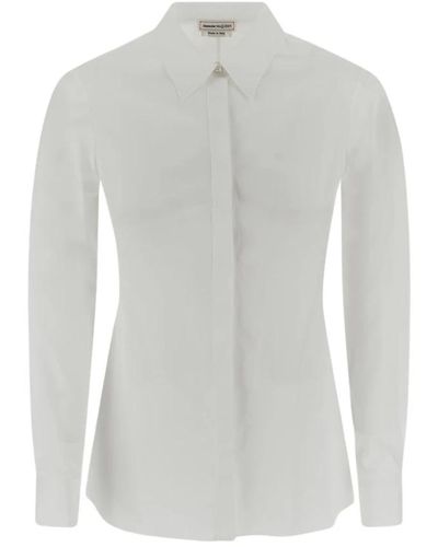 Alexander McQueen Baumwollhemd mit schnürung - Weiß