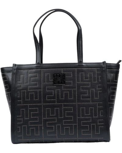 Ermanno Scervino Borsa tote piccola nera con borchie - Nero