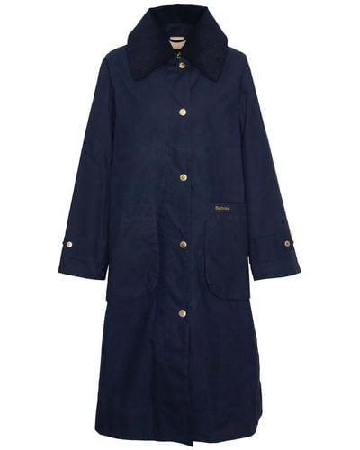 Barbour Single-Breasted Coats - Blue