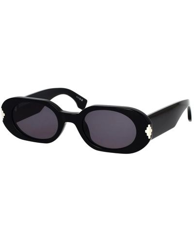 Marcelo Burlon Geometrische sonnenbrille mit ovalen gläsern - Schwarz