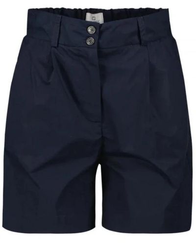 Woolrich Shorts de algodón con dobladillo vuelto - Azul