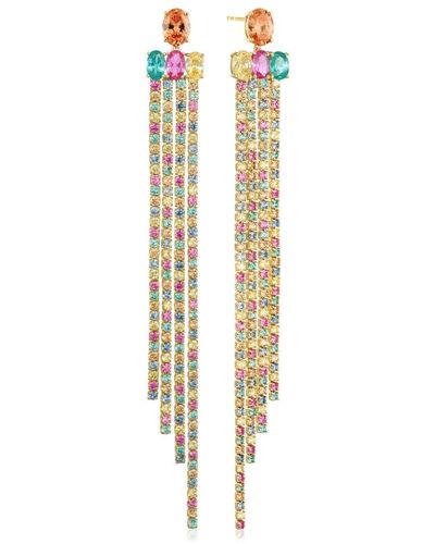 Sif Jakobs Jewellery Orecchini colorati con zirconi design esclusivo - Metallizzato