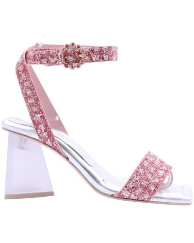 Ras High Heel Sandals - Pink