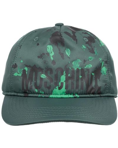 Moschino Verstellbare gemusterte mehrfarbige mütze - Grün