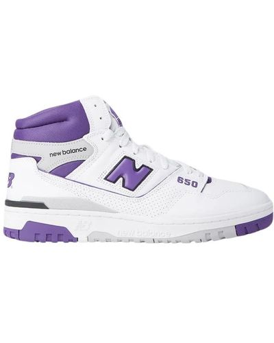New Balance Sneakers alte in pelle - Bianco