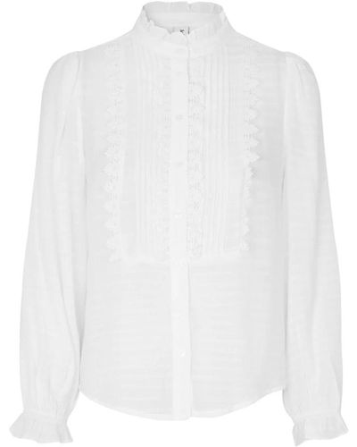 Lolly's Laundry Blusa femminile con dettagli ricamati - Bianco