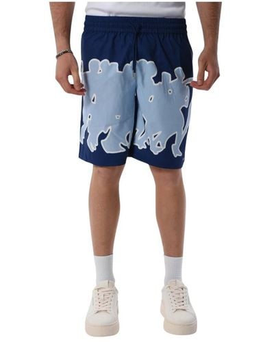 Arte' Bedruckte bermuda-shorts mit elastischem bund - Blau