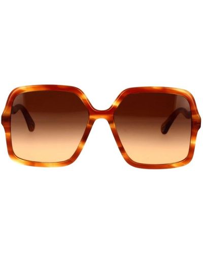 Chloé Zelie occhiali da sole quadrati marrone